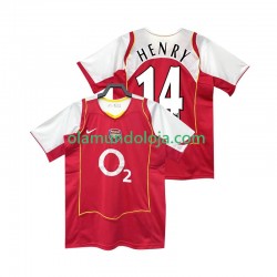 Camisola Arsenal Henry 14 2005 Retro Homem Equipamento Primeiro 2004 Manga Curta